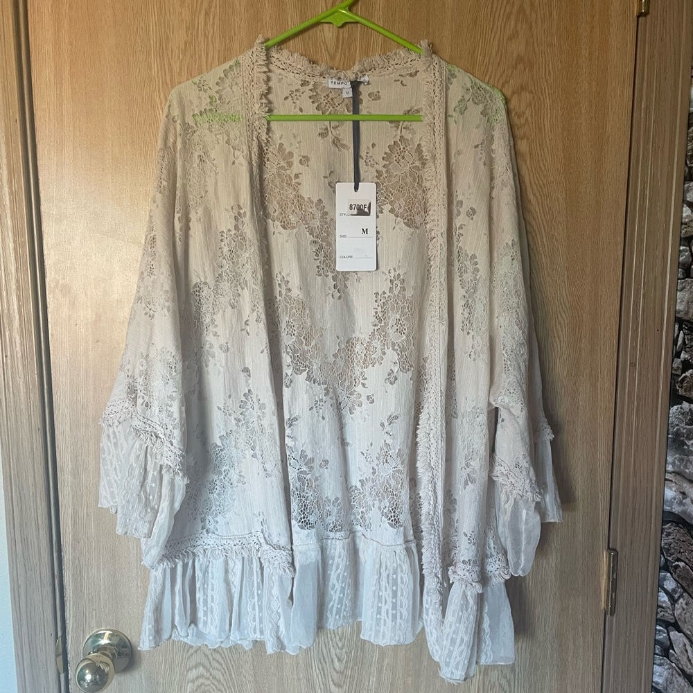 Vintage Lace Lightweight Jacket/overthrow size Medium